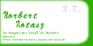 norbert kotasz business card